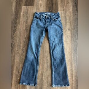 Wrangler Boot Cut Dark Blue Jeans, women’s size 5.
